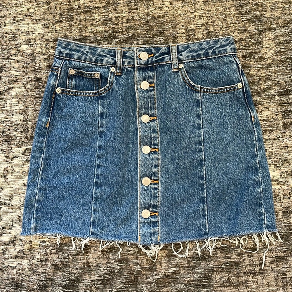 Glassons denim button up skirt